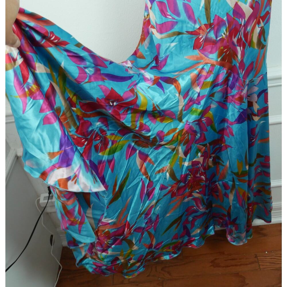 Vintage Cache Size 2 Gown Formal Maxi Dress Silk Y2K Fairy Hoco Glam Baddie Prom - Picture 6 of 13